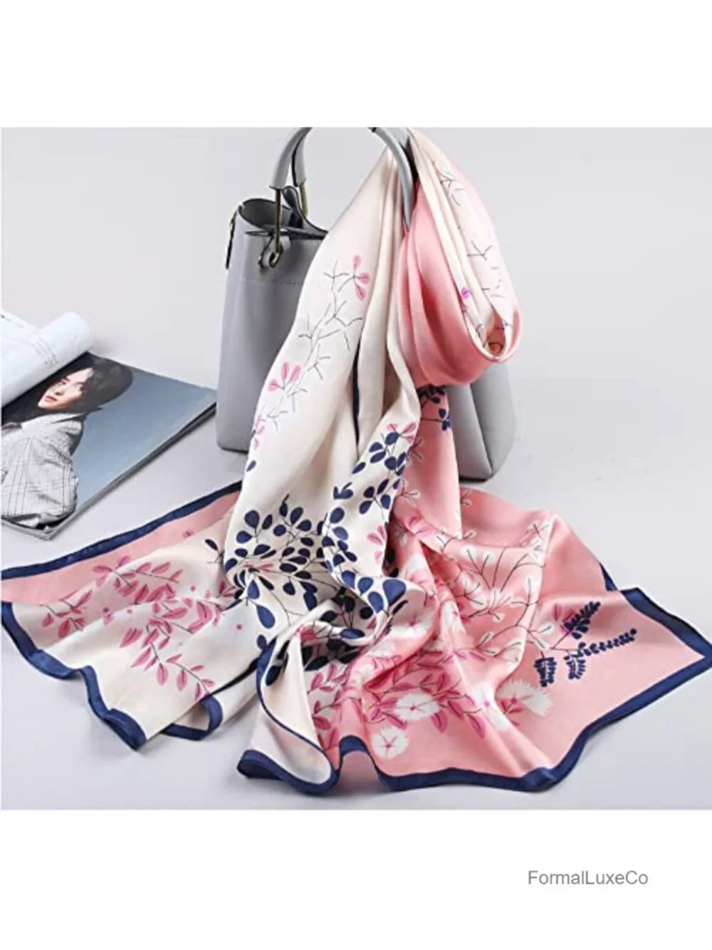 100% Mulberry Silk Long Scarf Women Oblong Shawl Wrap Neck Headscarf Hair Wrap